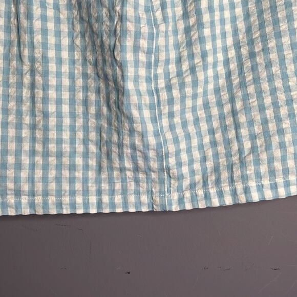 Noisy May Blue and White Gingham Mini Skirt Size Medium - Picture 3 of 7